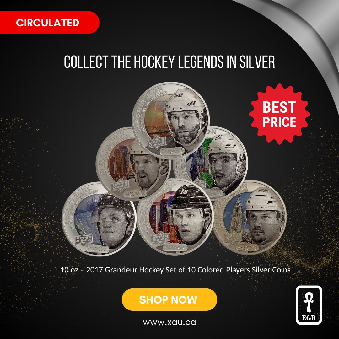 expressgoldref's tweet image. 🏒✨ Silver that Skates Into History
Save on the ultimate collectible for hockey fans!
📦 Only a few sets left!

#HockeyCoins #SilverCollection #GrandeurSet #CanadianLegends #SilverDeal #XAUcollectibles #NHLHistory #Numismatics #PreciousMetals