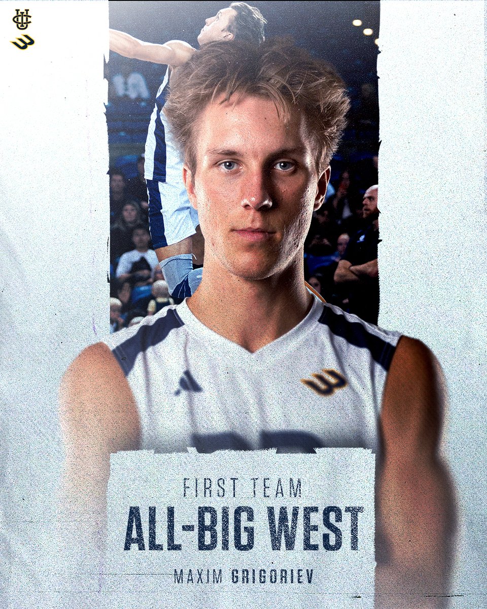 UCImvb's tweet photo. Middle Blocker Max Grigoriev has been awarded First Team All-Big West! 🙌

#TogetherWeZot | #RipEm https://t.co/AGdFh8zNma