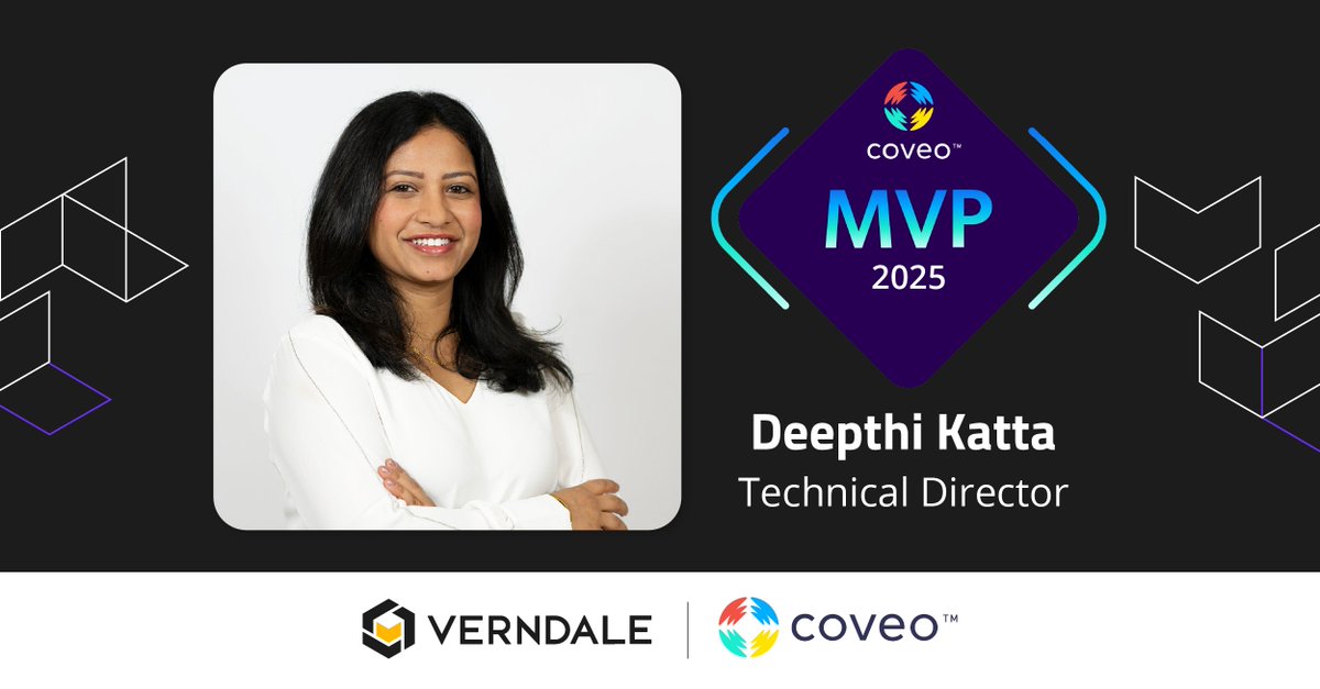 👏 Join us in celebrating Deepthi and the rest of the 2025 @Coveo MVP class! Deepthi's MVP status gets her early access to what's next, a direct line to product and partner teams, and a spotlight to amplify her voice. 🧡