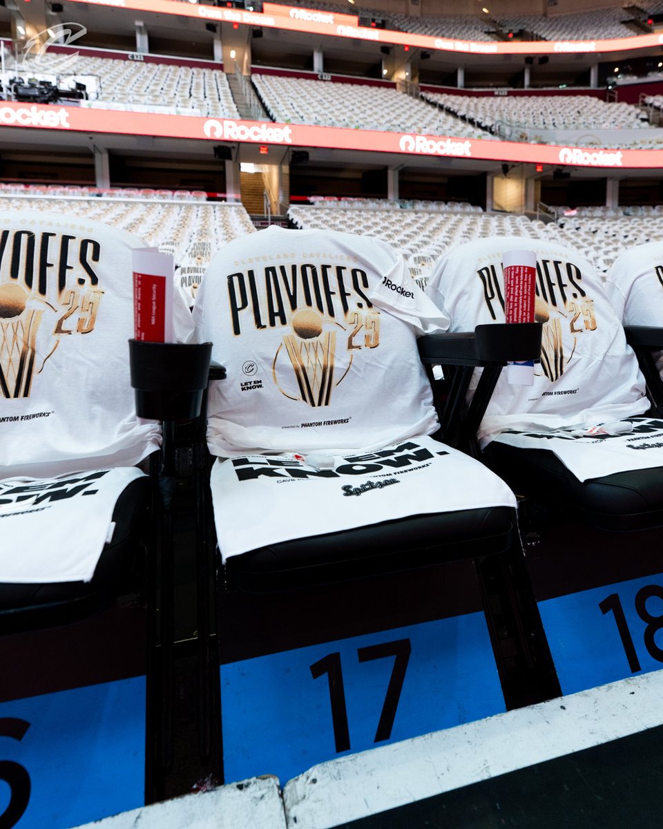 cavs's tweet photo. IT'S TIME FOR GAME 2.

Get to @RocketArena early. Put your t-shirts presented by @RocketOTD on. And get ready to wave those rally towels presented by @SpitzerAuto! 

Let's #LetEmKnow, Cavs fans! https://t.co/7QdyFW9pEo