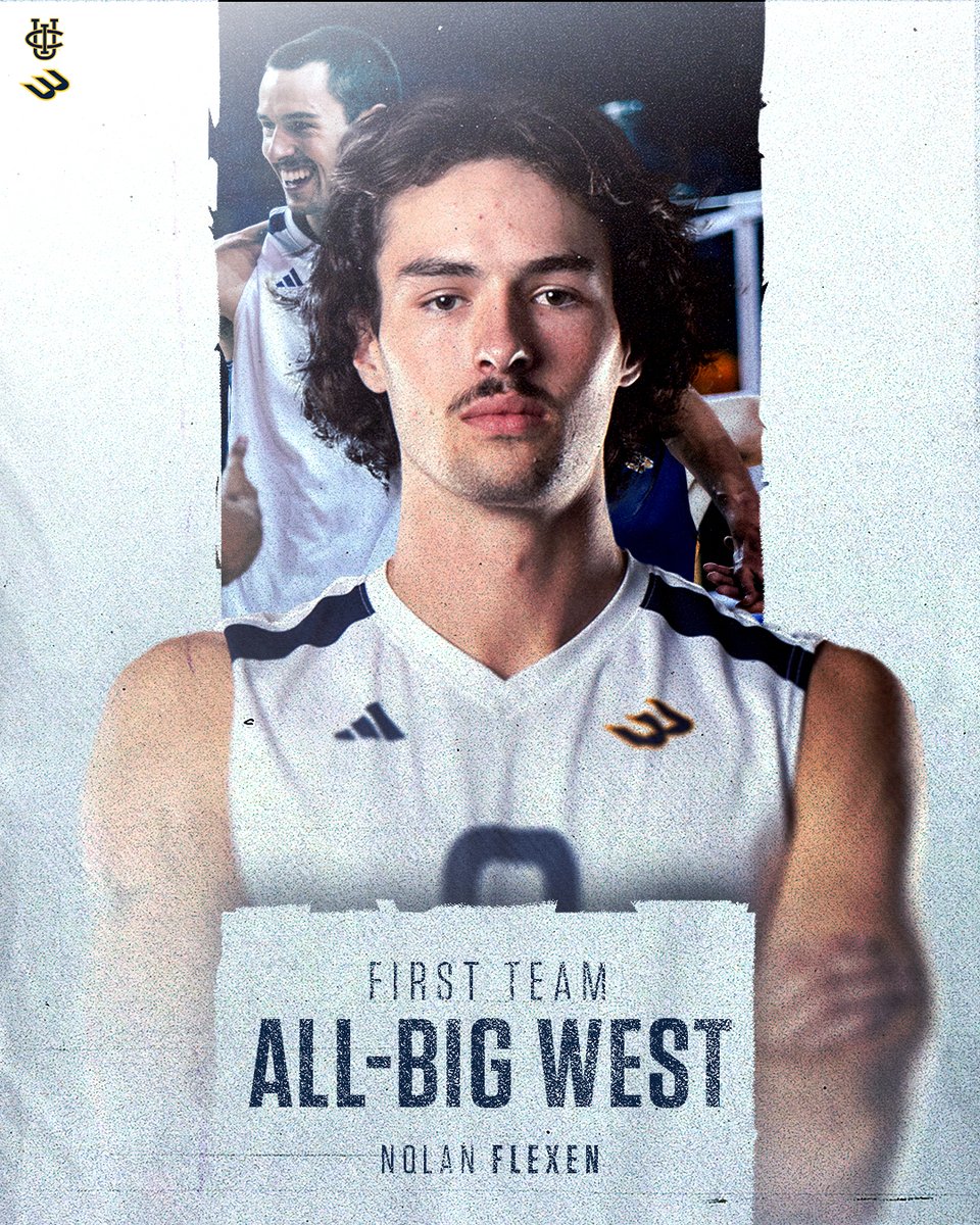 UCImvb's tweet photo. Outside Hitter Nolan Flexen has been awarded a spot on First Team All-Big West! 🥇

#TogetherWeZot | #RipEm https://t.co/PiQ0SJl7DW