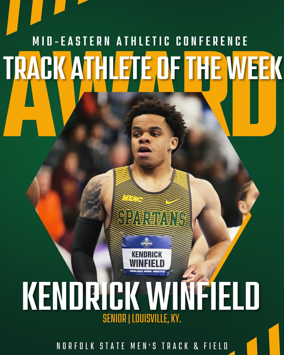 A standout performance🔥

Winfield Earns MEAC Track Athlete of the Week

📝shorturl.at/IMgsy

#GoldStandard🔰