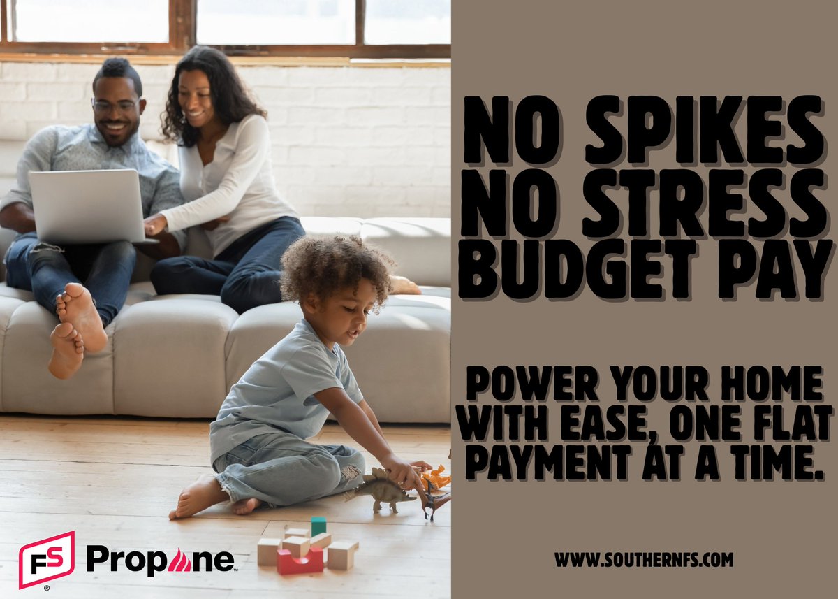 Southern FS (@southern_fs_inc) on Twitter photo ✔️One Flat Payment
✔️No surprises
✔️Total peace of mind
Power your home the easy way, with FS Propane.
#FSPropane #southernfs #BudgetFriendly ✔️One Flat Payment
✔️No surprises
✔️Total peace of mind
Power your home the easy way, with FS Propane.
#FSPropane #southernfs #BudgetFriendly