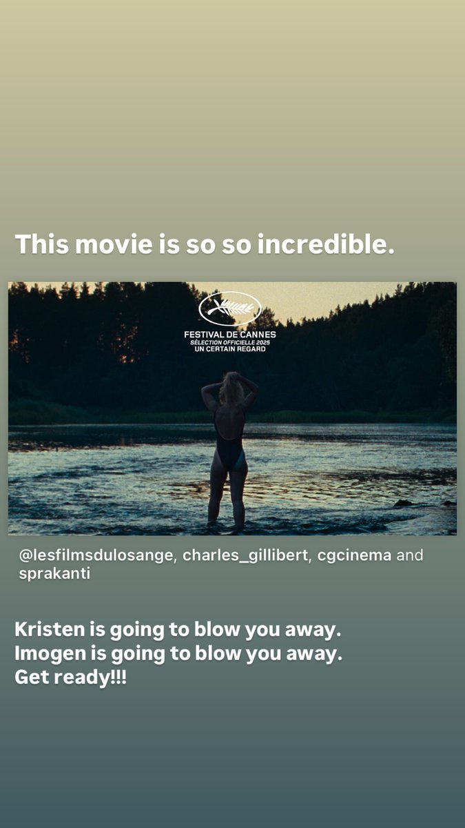 maggiemclean: “Este filme é tão, tão incrível. Kristen vai chocar vocês. Imogen vai chocar vocês. Se preparem!!!”
