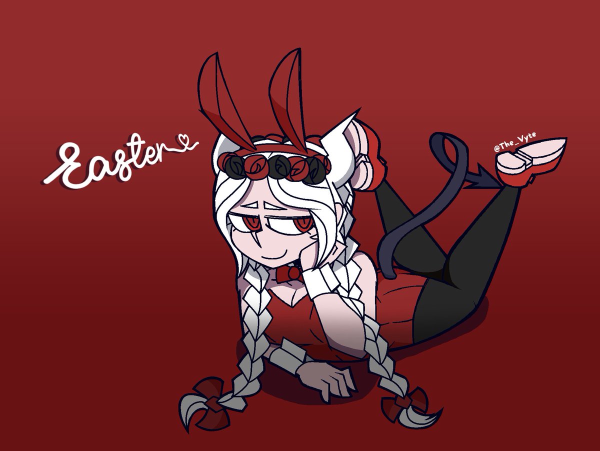 "Kate hopes you had a great Easter" (3 days late)
OC by <a href="/Helltaker_UA/">UAtaker🇺🇦</a> 
#Helltaker #Helltakerfanart