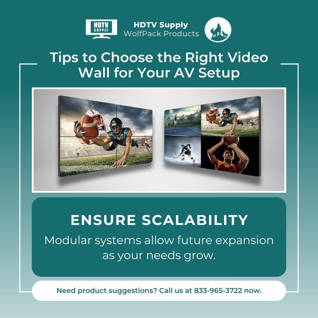 HDTVSupply's tweet image. Think long-term. Go scalable and stay ready for future upgrades.
Want to learn more? Visit our website at hdtvsupply.com
#Videowall #ProAVSolutions #WolfPack #HDTVSupply #AVTechnology  #AVSolutions #VideoWallSetup