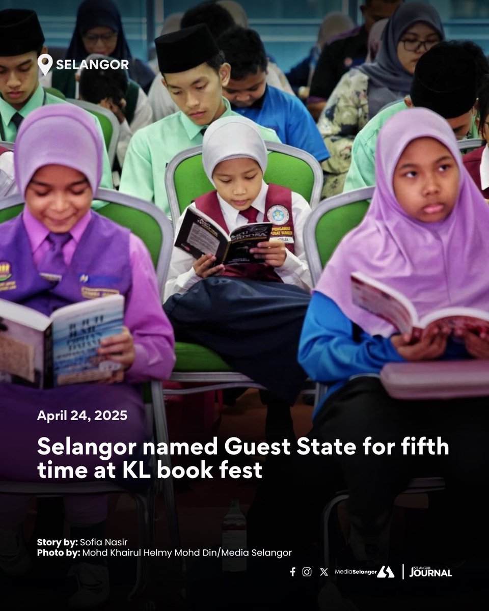 Selangor has been recognised as Guest State for the fifth time at the Kuala Lumpur International Book Fair (KLIBF), to be held at World Trade Centre Kuala Lumpur next month.

Selangor Public Library Corporation (PPAS) director Datin Paduka Mastura Muhamad said the state is the