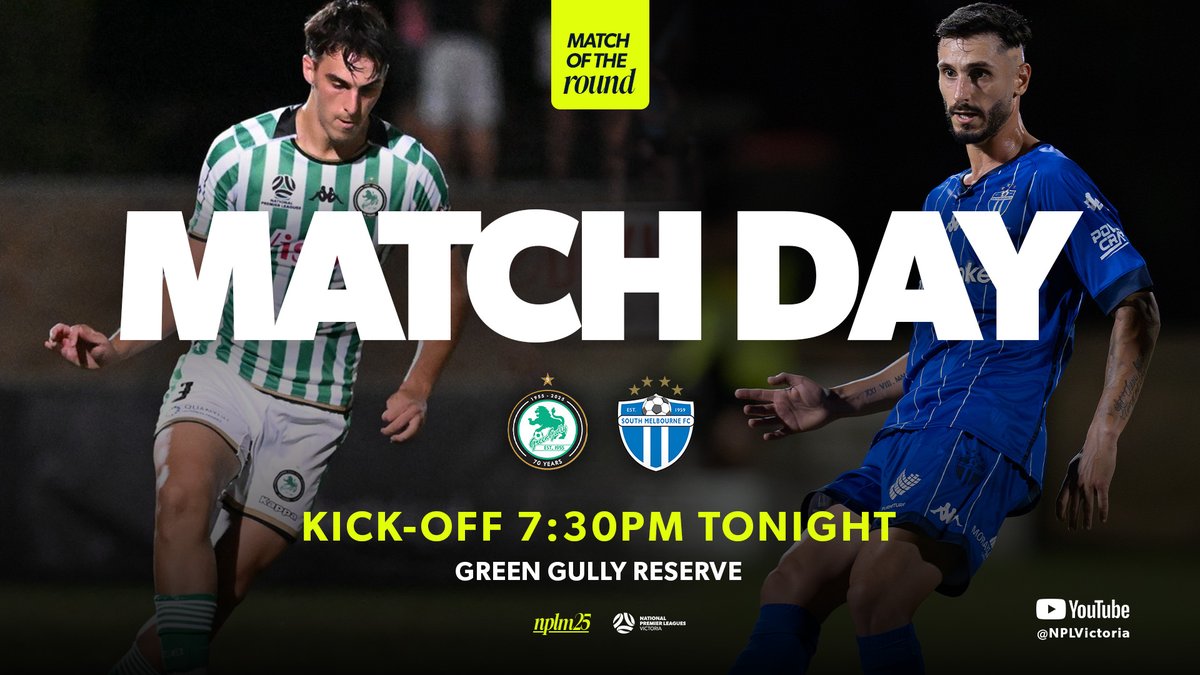 It’s Match Day in NPLM Round 11 as Green Gully hosts South Melbourne at Green Gully Reserve! 🔥

📺 Catch all the action live on the NPL Victoria YouTube: ftbl.vc/3wdkQVf