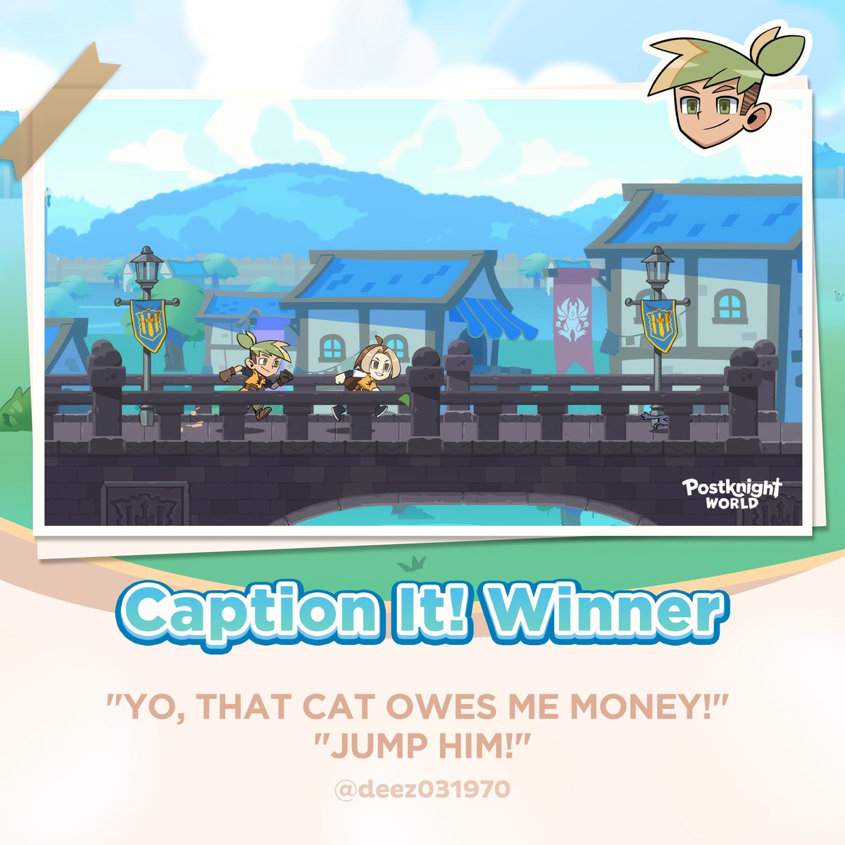kurechii's tweet photo. The #CaptionItContest is officially over! Congratulations to all the witty wordsmiths behind the winning captions for all four images! 🏆

Thanks for going the distance with us! 💖

Wishlist #PostknightWorld on Steam!
🔗 https://t.co/2DCouSZMWn

#Kurechii #KurechiiNext https://t.co/TfIQK4OU9i