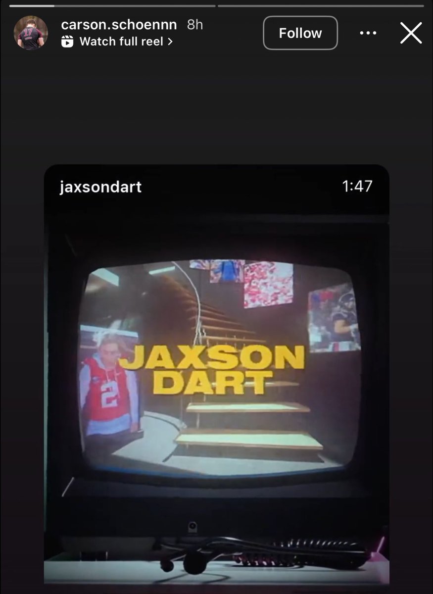 BREAKING: #Giants GM Joe Schoen’s son grounded after leaking Jaxson Dart draft pick on IG.