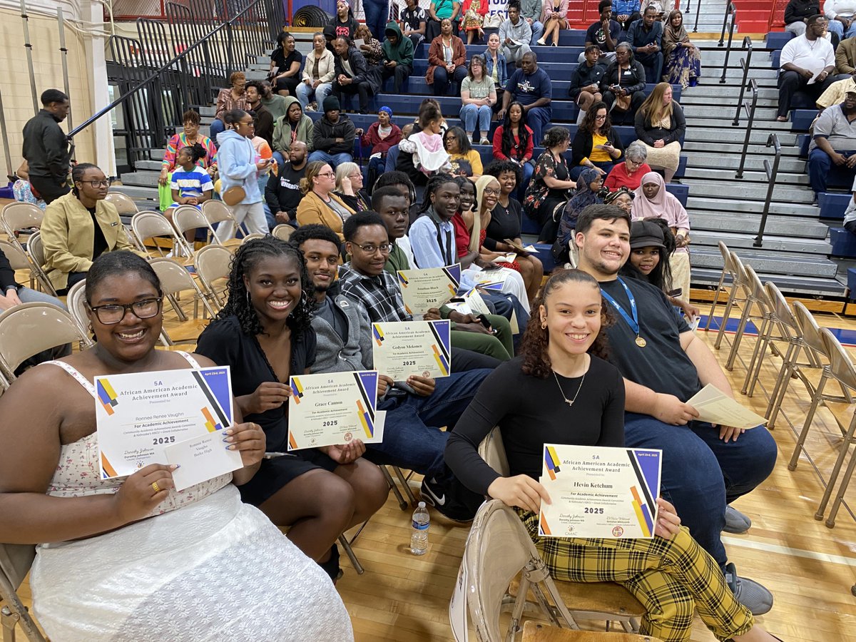 OPS_Burke's tweet photo. Congratulations to our Senior African American Academic Achievement Award winners who were recognized at the 5A Awards Ceremony on Wednesday, April 23 🖤💛 Way to represent #BulldogNation with Loyalty, Integrity and Honor! We are proud of your work and how you represent Burke! https://t.co/4zLg0DXY4k