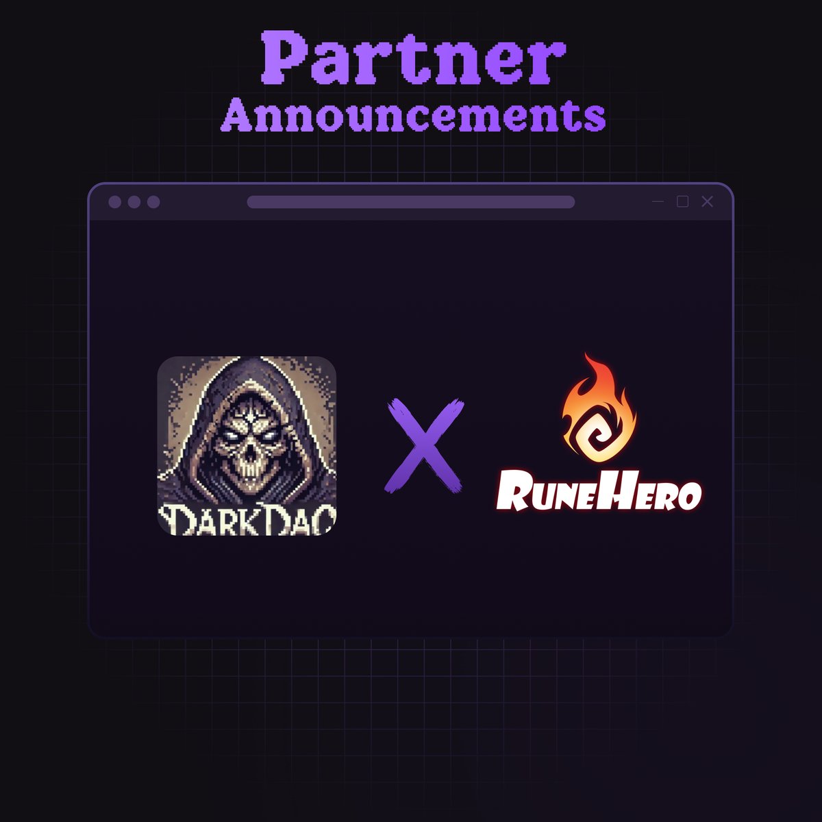 🎉We are thrilled🎉 to officially announce our partnership with <a href="/playrunehero/">RuneHero</a> 🤝

This collaboration represents an exciting milestone for both parties and we are confident that it will bring growth, success and many great achievements. 🏆

We are especially proud to be the first