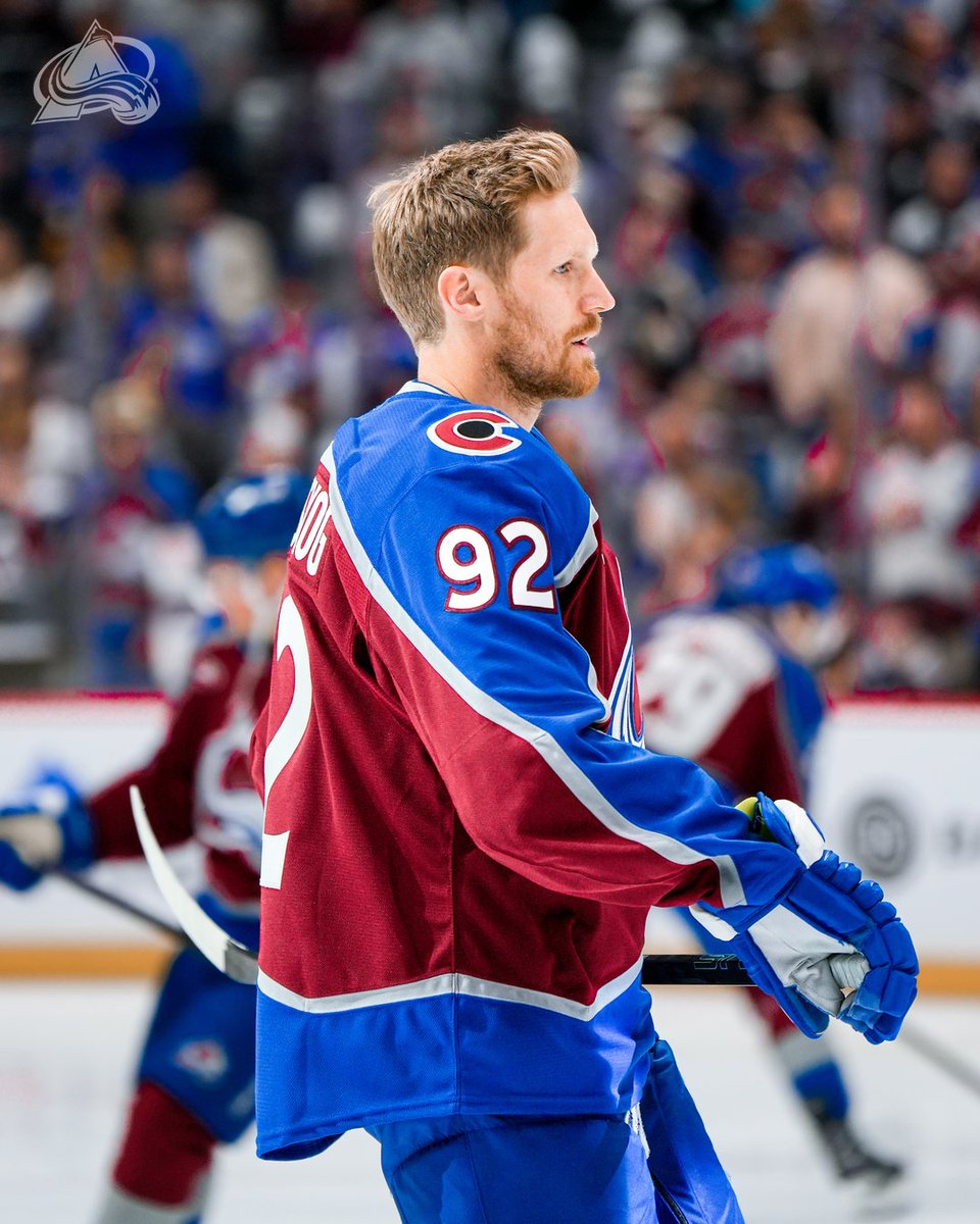 Avalanche's tweet photo. Gabe is locked in.

#GoAvsGo | #BuiltDifferent https://t.co/uCSeouERVk