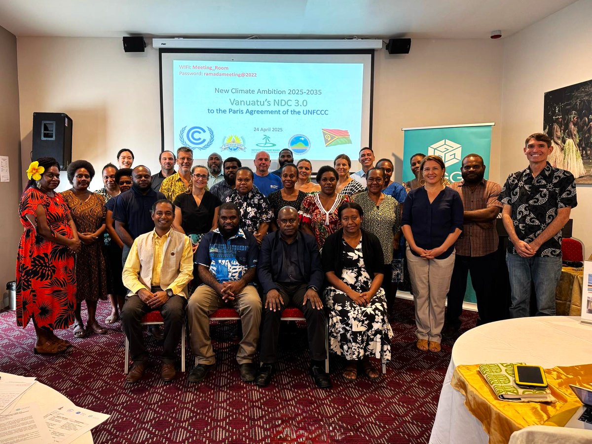 📢 Vanuatu is raising the bar on climate ambition with its new #NDC3.0 - fully costed, sector-driven, and 1.5°C-aligned. Climate action isn't optional, it's existential. 🌍🔥 #ClimateLeadership #ParisAgreement
linkedin.com/posts/gggi-pac…