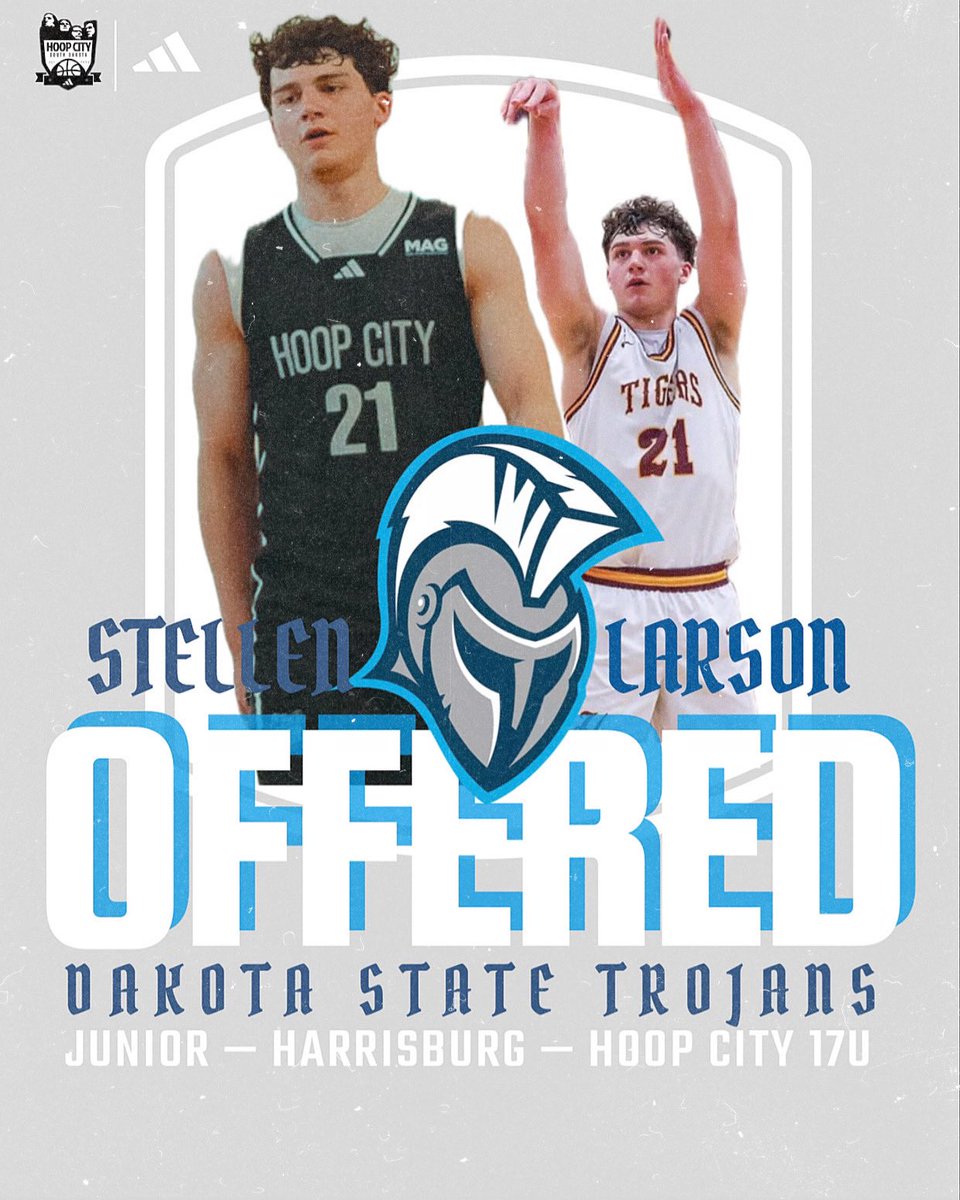 Stellen Larson (@stellen_larson) on Twitter photo After a great conversation with coach Williamson, I am extremely excited to say I’ve received an offer to play basketball at Dakota State University!
<a href="/DakotaStateMBB/">Dakota State Men's Basketball</a> <a href="/Coach_K_Will/">Kevin Williamson</a> <a href="/tate_martin11/">Tate Martin</a> <a href="/HoopCityHoops/">Hoop City South Dakota</a> After a great conversation with coach Williamson, I am extremely excited to say I’ve received an offer to play basketball at Dakota State University!
<a href="/DakotaStateMBB/">Dakota State Men's Basketball</a> <a href="/Coach_K_Will/">Kevin Williamson</a> <a href="/tate_martin11/">Tate Martin</a> <a href="/HoopCityHoops/">Hoop City South Dakota</a>