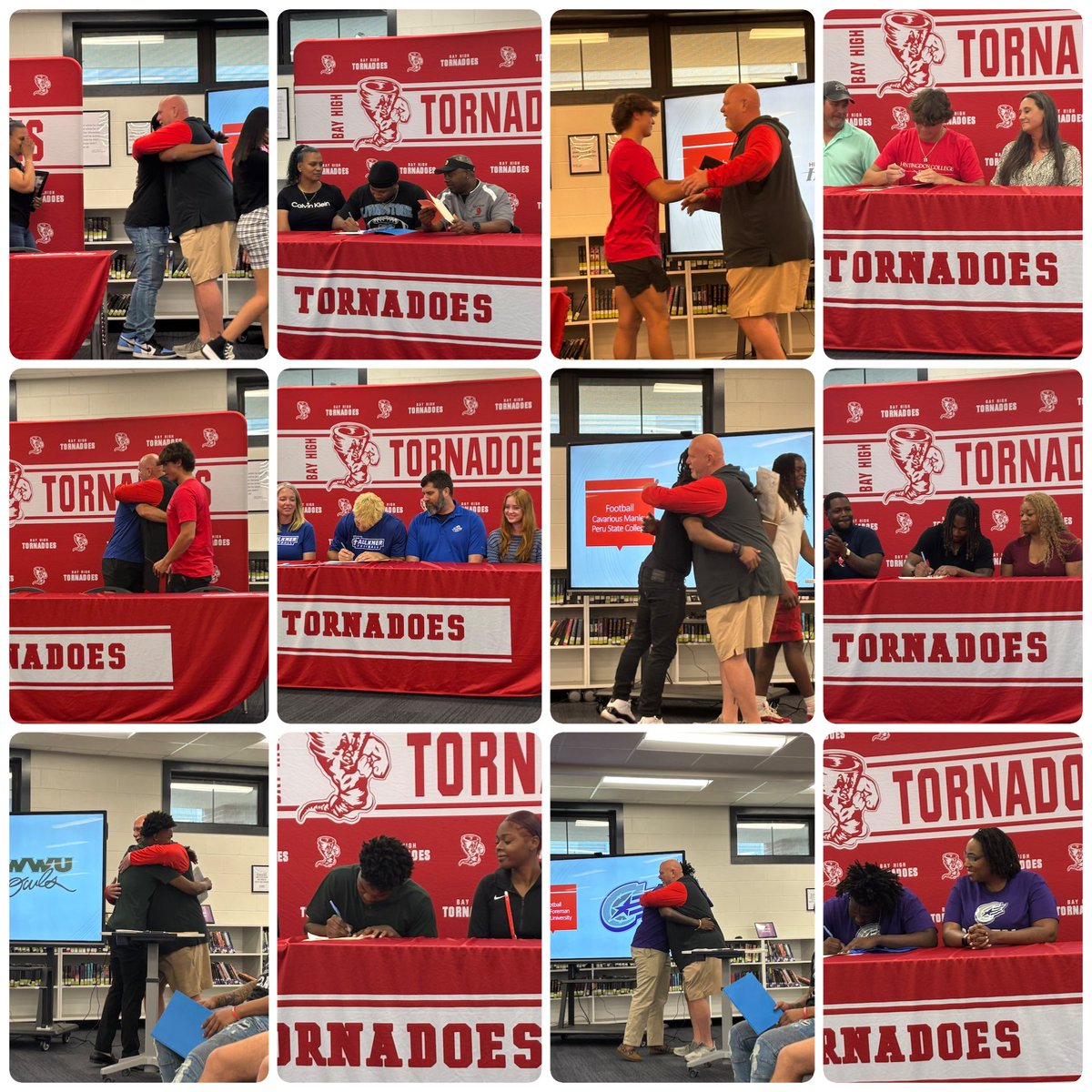 Thank you to everyone who came out to support our guys at the signing ceremony today. We are very proud of these 6 young men who are moving on to further their educations while playing the game they love so much. #RedPride