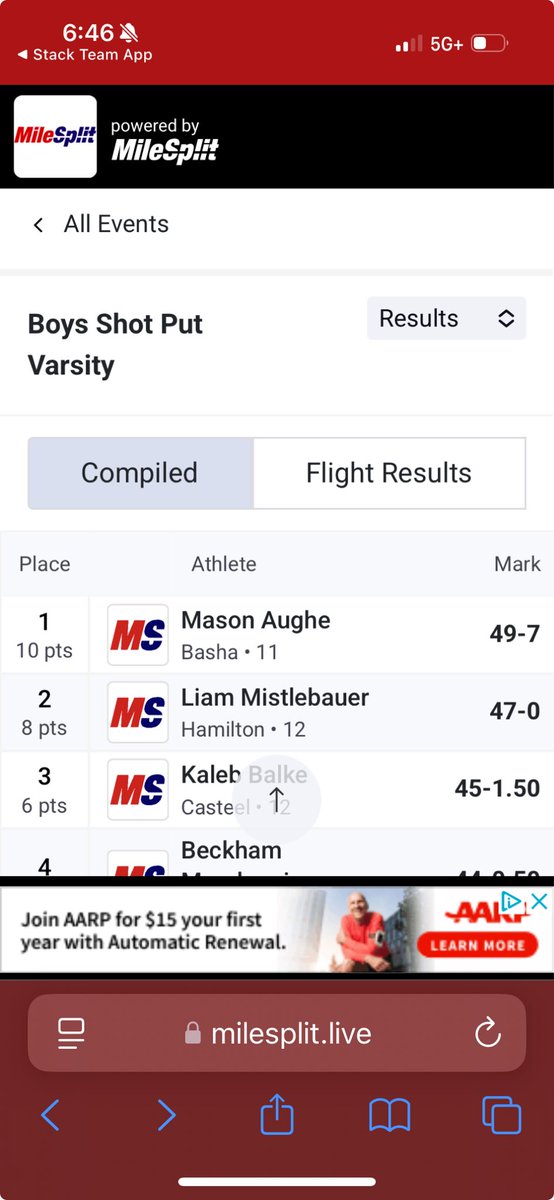 ⁦<a href="/MistlebauerLiam/">Liam Mistlebauer</a>⁩ great job today! New PR and 2nd place!