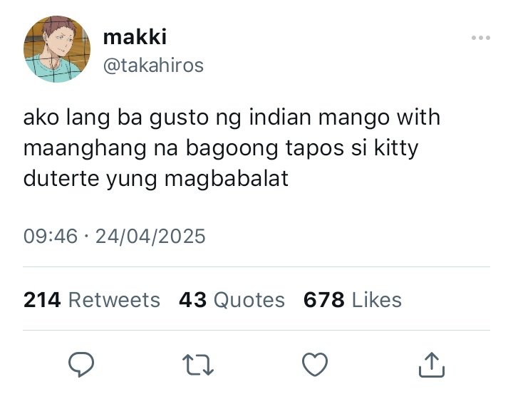 ilawrizaki's tweet photo. hindi siya buntis, malakas lang amats niya https://t.co/VLI8SNzHBb