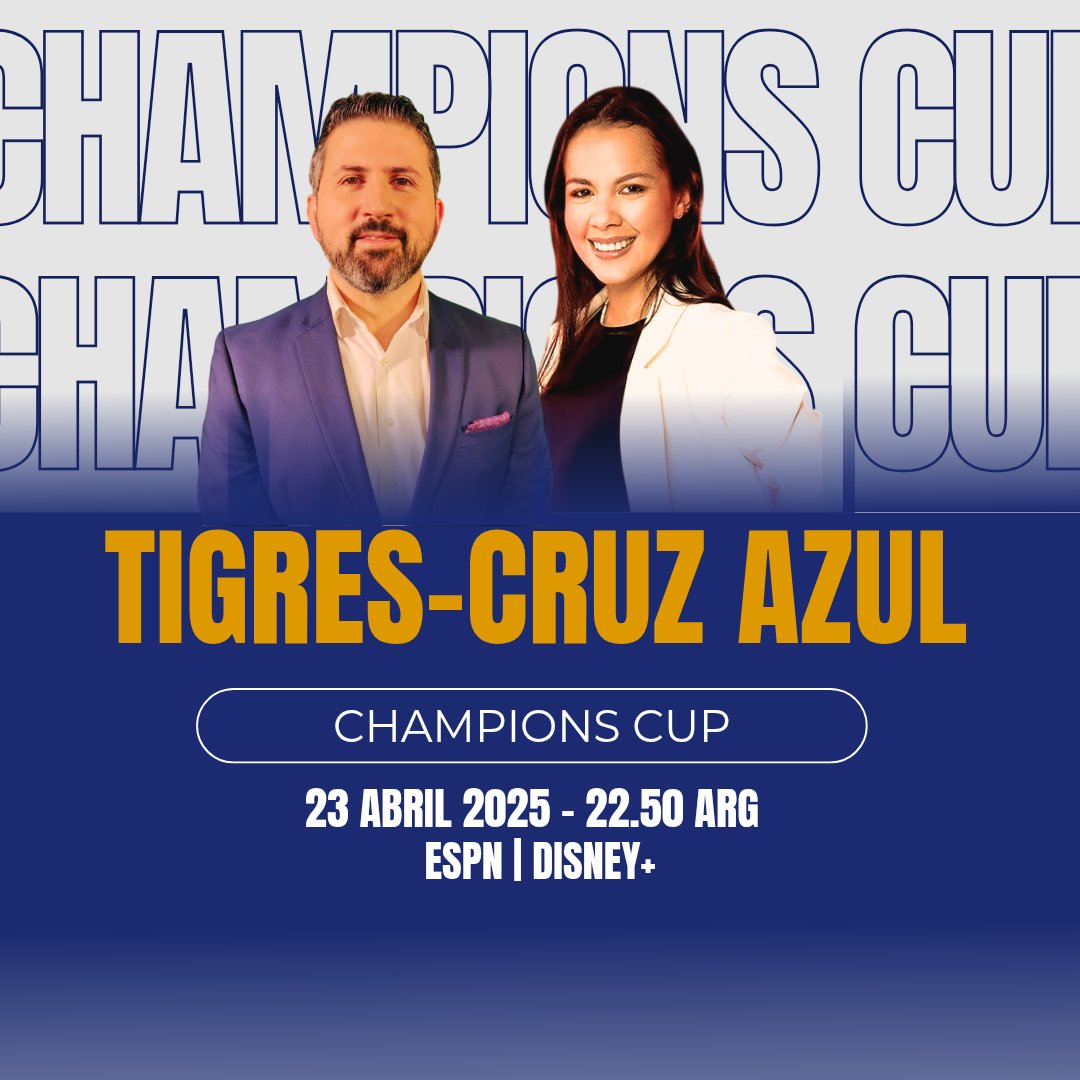 Fabián Taboada (@fabitaboadaok) on Twitter photo 🏆 YA estamos en VIVO con la acción semifinal de ida de <a href="/TheChampions/">Concacaf Champions Cup</a>
🇲🇽 <a href="/TigresOficial/">Club Tigres 🐯</a>
🆚️
🇲🇽 <a href="/CruzAzul/">CRUZ AZUL</a>
🎙 Con <a href="/Malepolanco03/">Male Polanco</a> y <a href="/hectortelloa/">Héctor Tello</a> 🏆 YA estamos en VIVO con la acción semifinal de ida de <a href="/TheChampions/">Concacaf Champions Cup</a>
🇲🇽 <a href="/TigresOficial/">Club Tigres 🐯</a>
🆚️
🇲🇽 <a href="/CruzAzul/">CRUZ AZUL</a>
🎙 Con <a href="/Malepolanco03/">Male Polanco</a> y <a href="/hectortelloa/">Héctor Tello</a>