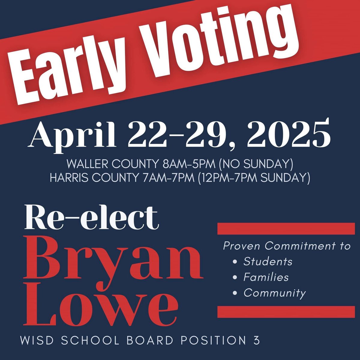 Make your vote count for our students and our community!