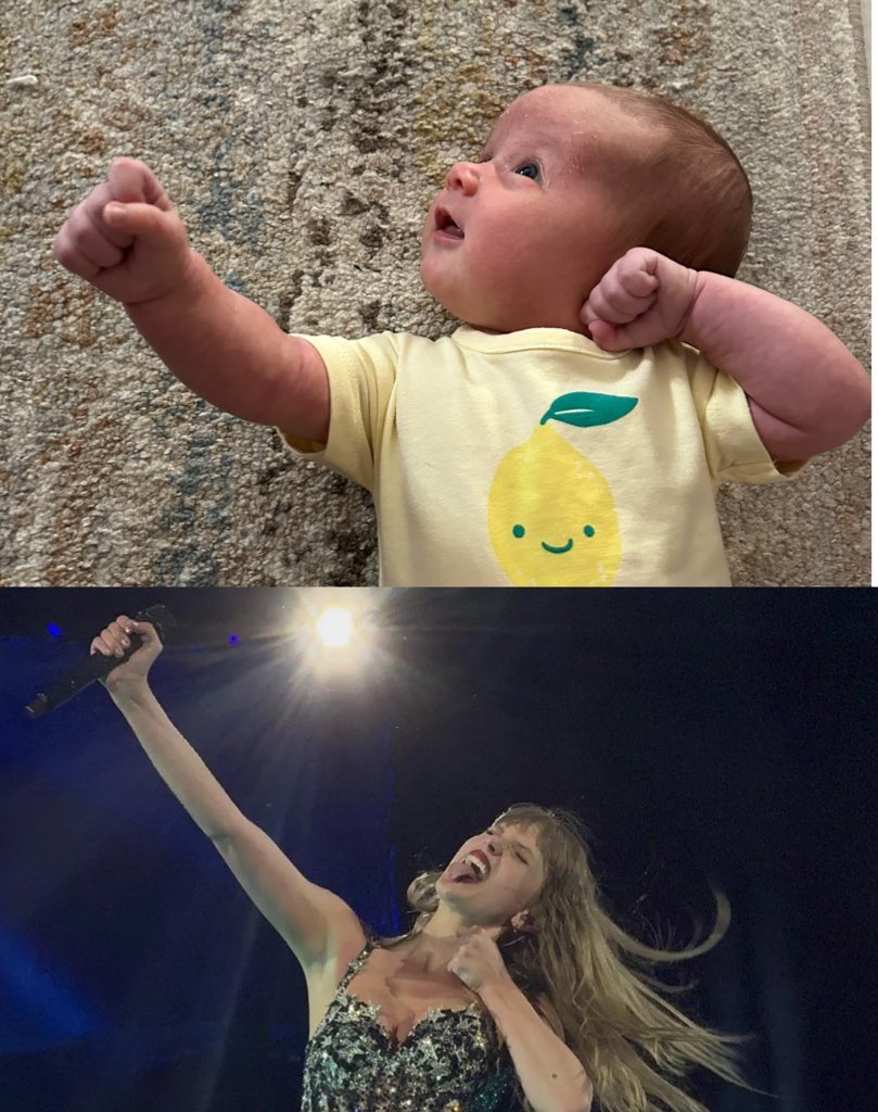 kateTDorman's tweet photo. Not only was she born the year of the snake, but babes can do "The Archer" pose ... my daughter is a literal Taylor Swift Easter egg 🥰 
@taylornation13 @taylorswift13 #taylornation #TaylorSwift https://t.co/ZRs3YEwZN7
