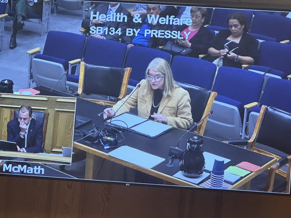 AARPLouisiana's tweet photo. Denise Bottcher #AARPLouisiana State Director, is now testifying against SB 134 in the Senate Health & Welfare Committee. #StopSB134 #lalege @louisianasenate @BottcherDenise https://t.co/glHoocpGGh