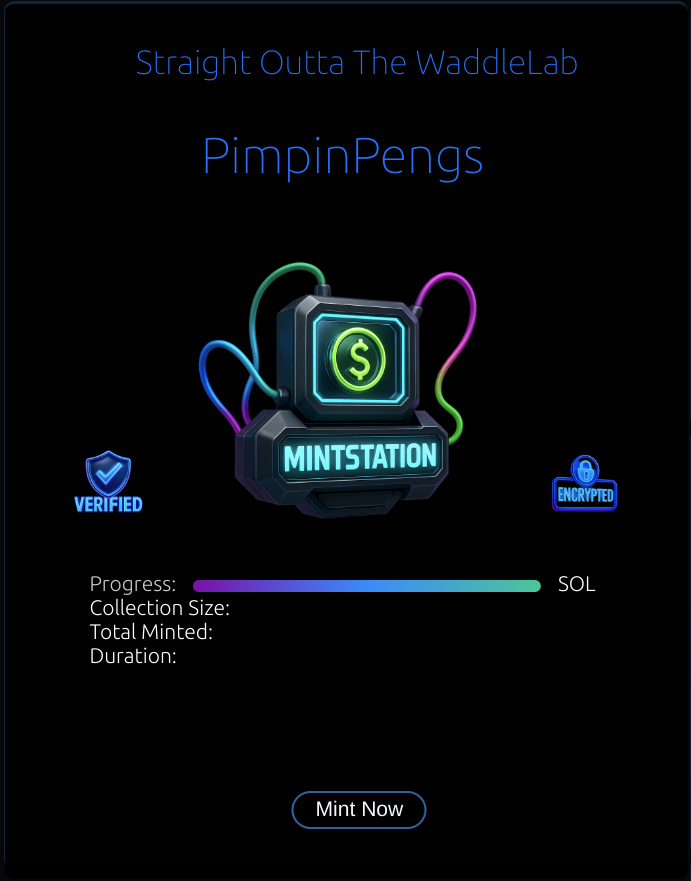 4PsStudios's tweet photo. Working on layout of our PimpinPengs Mintstation minting panel https://t.co/cMaexKxIaK