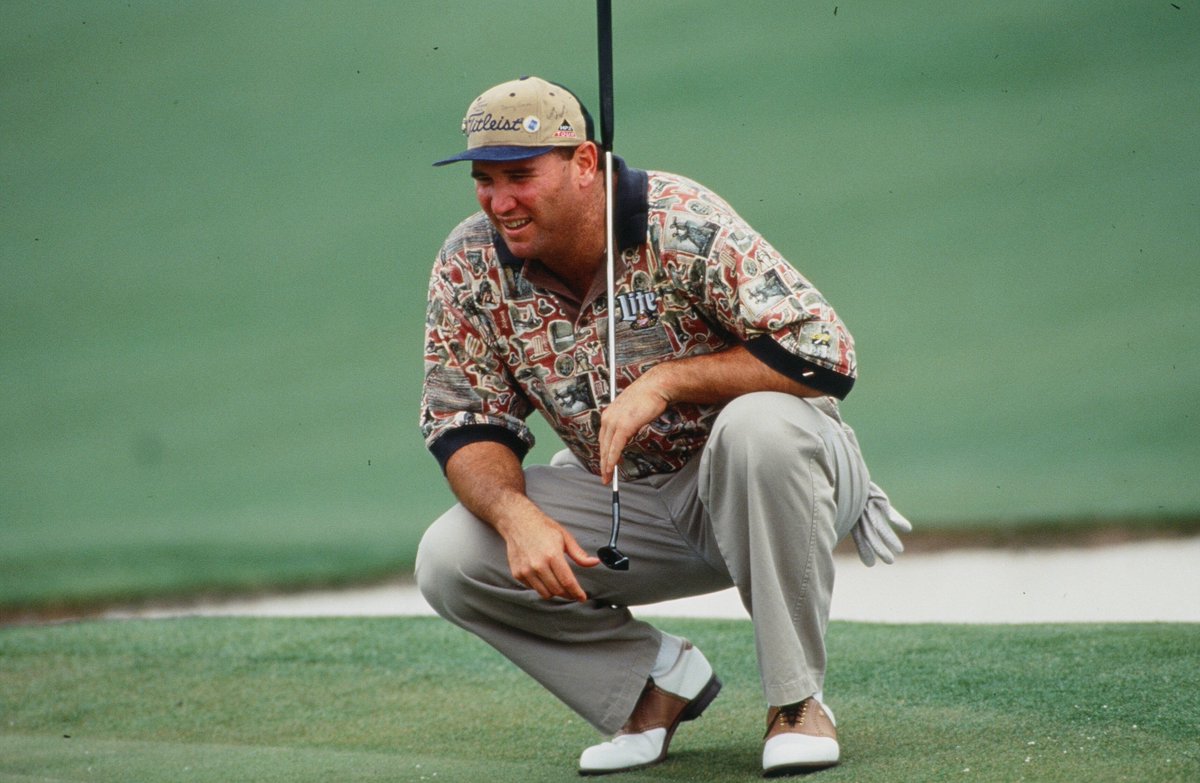 jamierkennedy's tweet photo. Duffy Waldorf at the 1997 Masters.

Sponsored by, yes, Miller Lite 🍺 https://t.co/ugRiSHYrqe