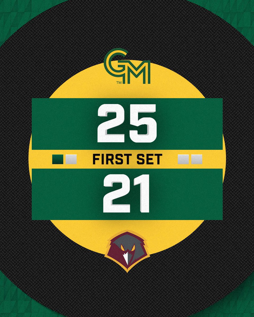 We take the first set!!!

Come on George Mason🔰🔰