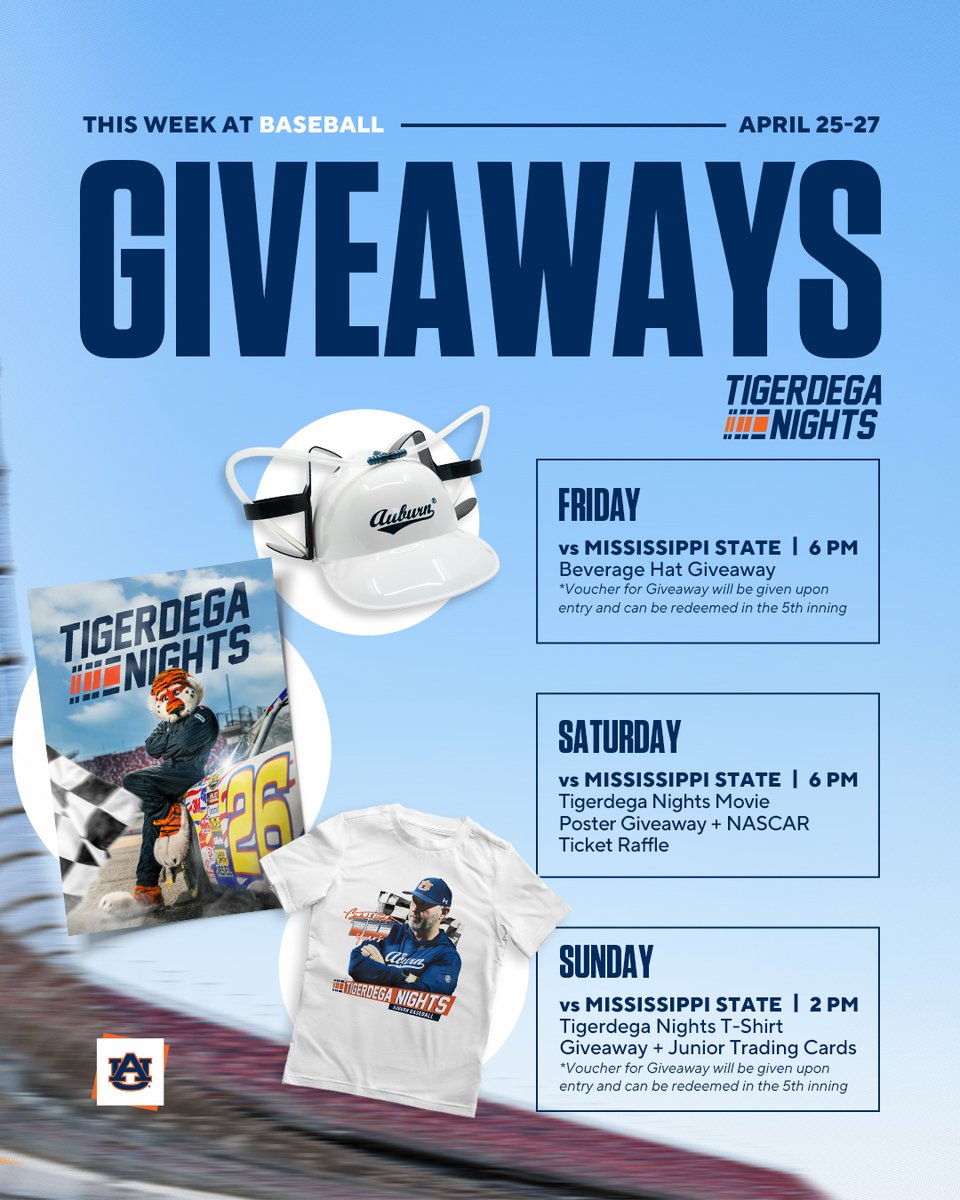 The weekend we've all been waiting for...

It's almost time for Tigerdega Nights at Plainsman Park‼️

🎟️ » auburntige.rs/4ioOglW 

#WarEagle