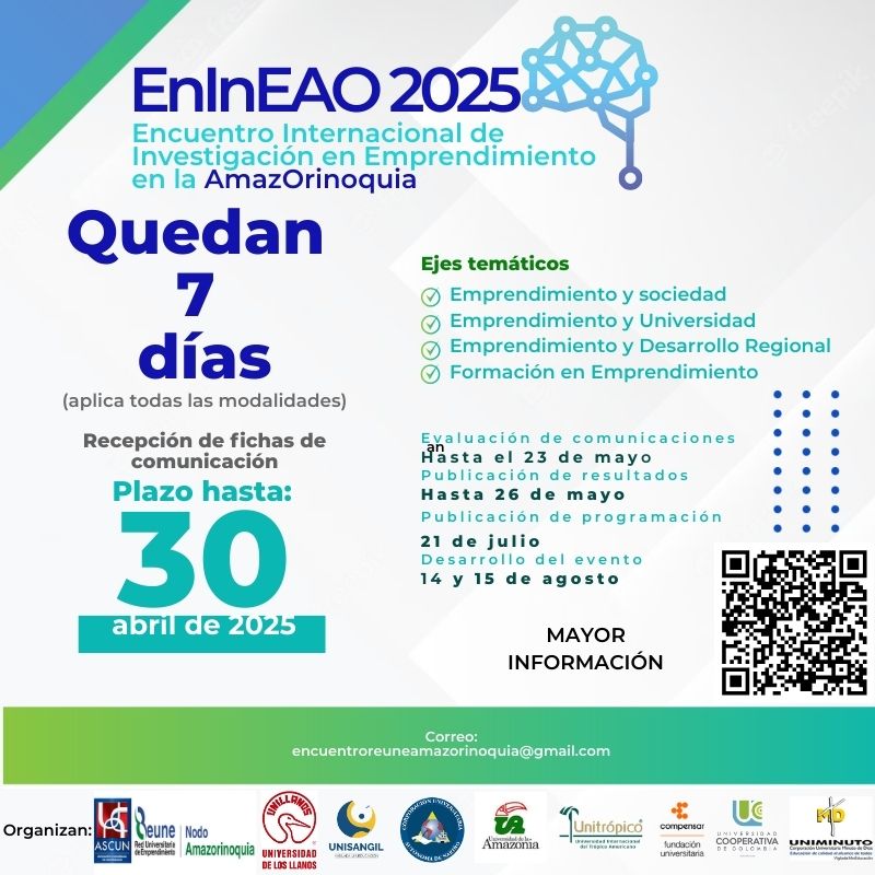 ReuneNodoAO's tweet photo. Últimos dias para enviar tu comunicación a #EnInEAO2025 https://t.co/Gemp6Kdbvx