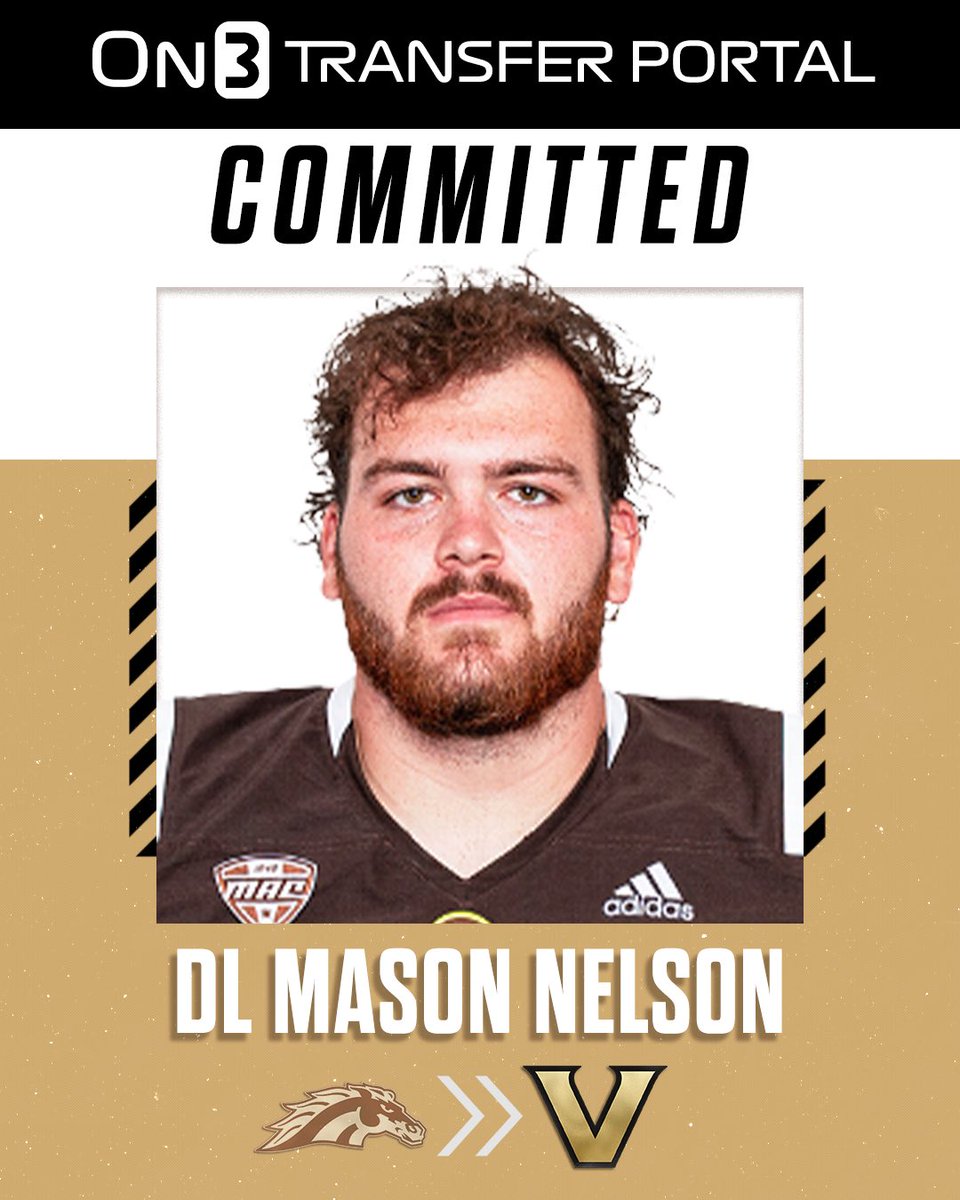 BREAKING: WMU transfer DL Mason Nelson has committed to Vanderbilt⚓️

on3.com/transfer-porta…