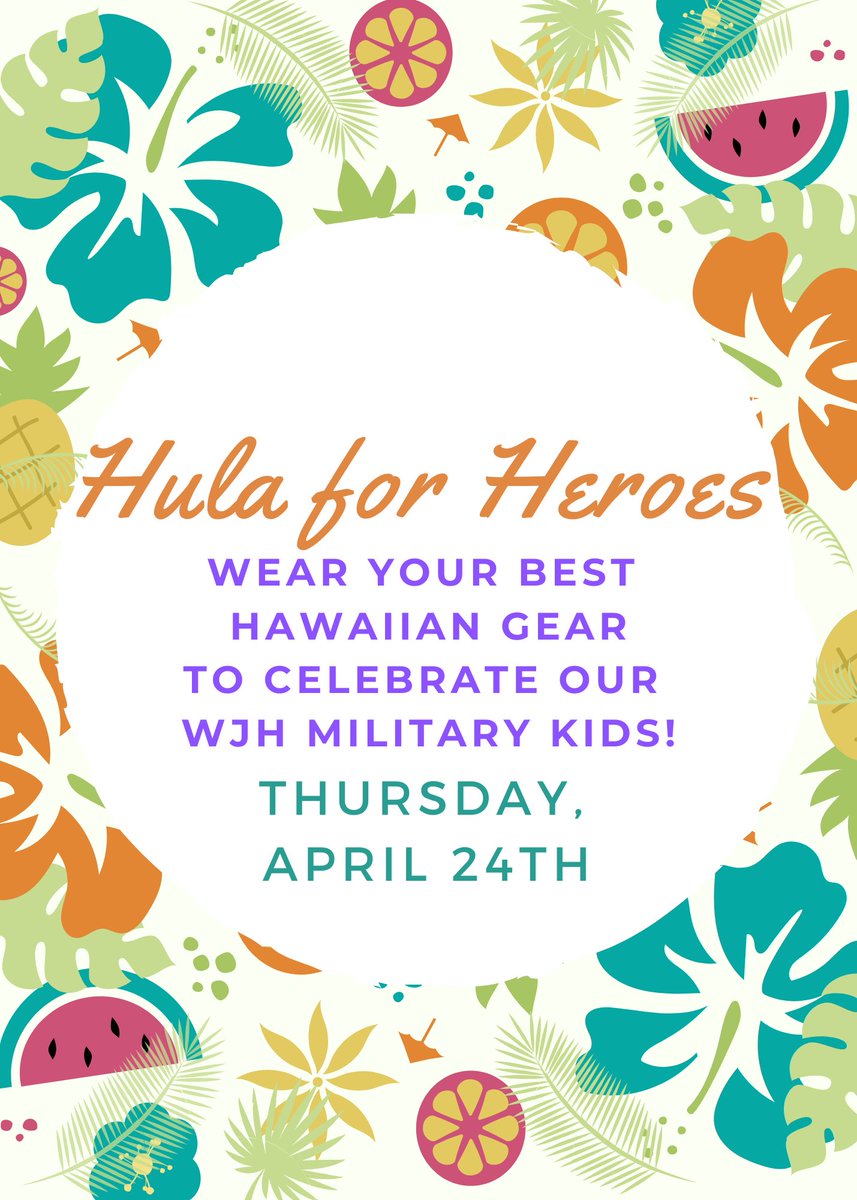 Let's hula for heroes tomorrow! #monthofthemilitarychild #america #militarykids #wallerbulldogs