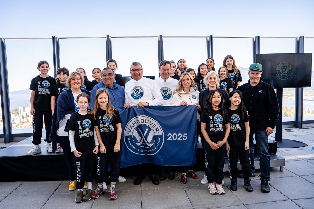 thepwhlofficial's tweet photo. Welcome to the league, @PWHL__Vancouver!

Today, we launched our seventh team. Thank you to everyone who made this moment one to remember! 🫶 https://t.co/4YQx75kyZy