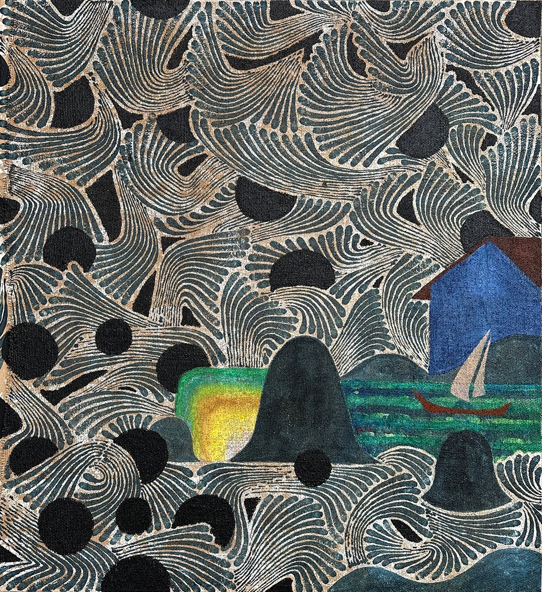 ToryFolliard's tweet photo. Please Join Us:

Guzzo Pinc In Conversation

Saturday, April 26th 1:30 -2:30 pm

Please join Guzzo Pinc for a catalog signing and artist talk about his new exhibition, My Body is a Lake. Multi-media artist Jeff Townsend will lead the discussion.

ANTHER PANTHER
Acrylic on Jute Mounted on Canvas
42 x 38"

WING MOUTHED DANCE
Acrylic on Jute Mounted on Canvas
42 x 36"

THE DEVILS OF SPRING
Acrylic on Jute Mounted on Canvas
52 x 42"

BARK RIVER POND
Acrylic on Jute Mounted on Canvas
54 x 48"

#toryfolliardgallery #milwaukeeart #galleryartist #contemporaryart #contemporarypainting #painting #figurativeart #wisconsinartgallery #wisconsinartist #wisconsinart #guzzopinc #landscapepaintings