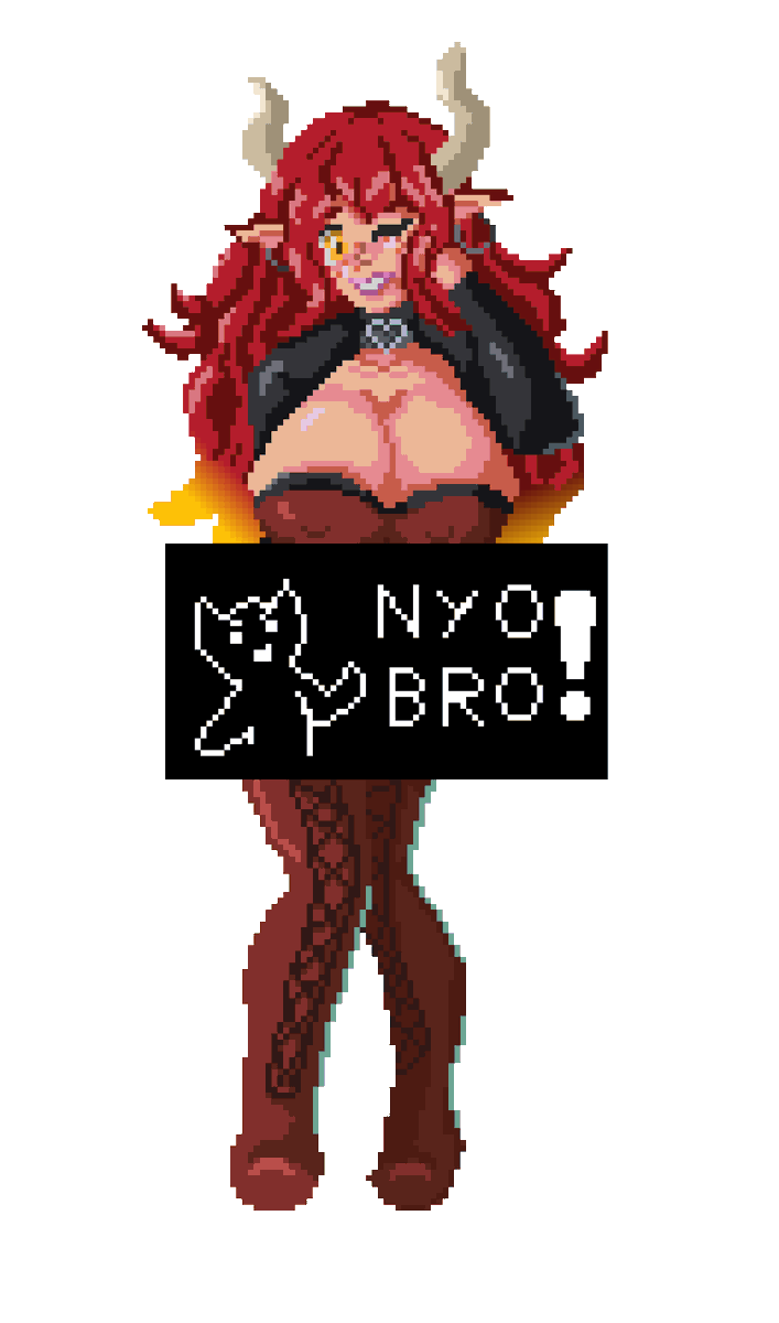 After these months I finally get a new #pixelart #commission. This has been my longest work draught and it couldn't have possibly come at a worse time. These are the results. The commission itself is nsfw so say hello to censor bar chan.