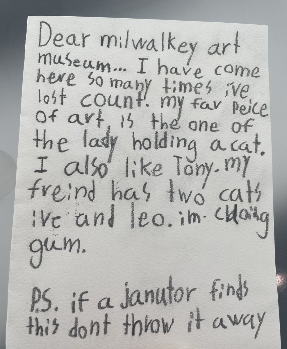 We’ve got mail 💌 Discovered today in the East End, this letter is a great reminder that the next generation of artists is already here, forming connections and finding inspiration.