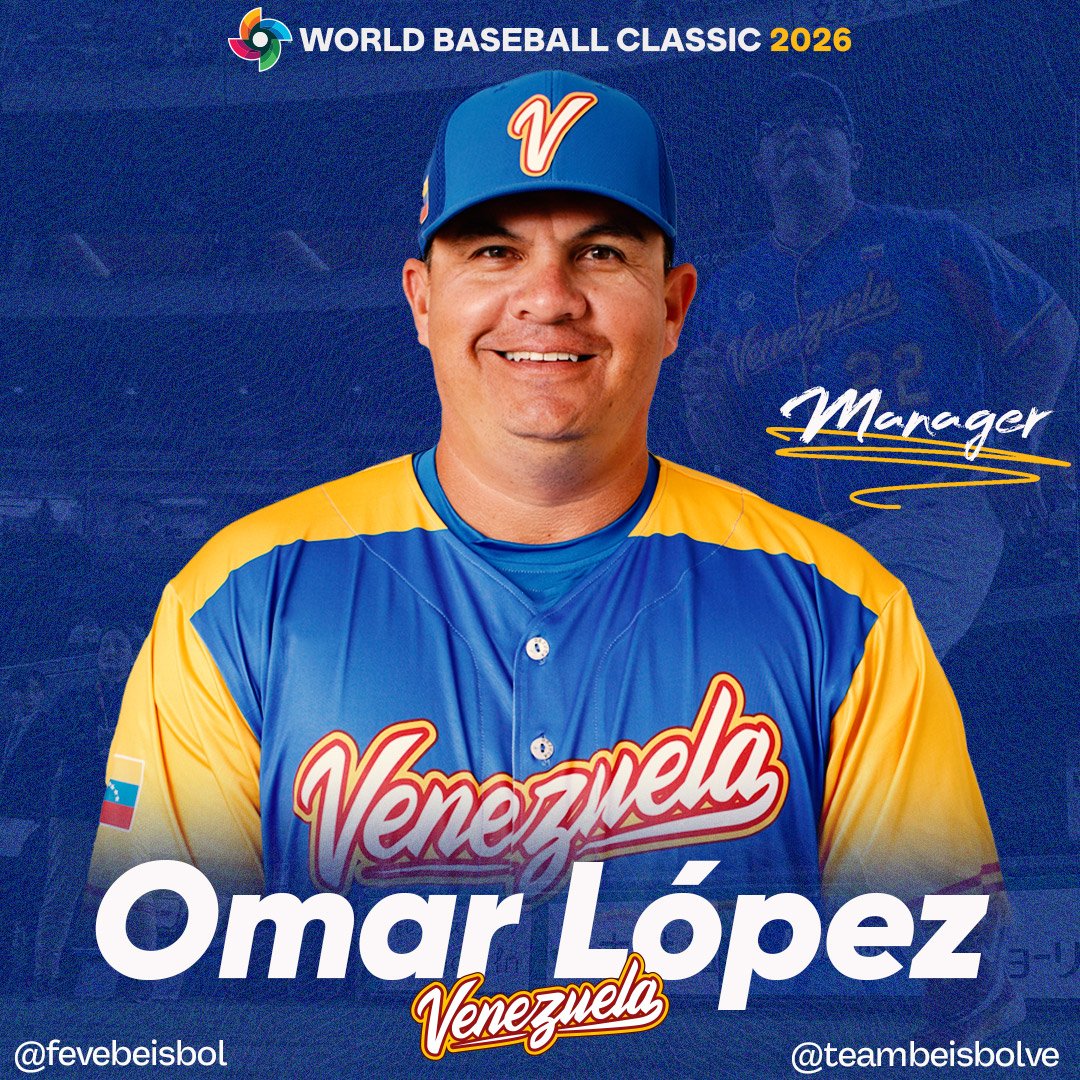 Team Beisbol Venezuela (@teambeisbolve) on Twitter photo #WBC2026
#ClasicoMundial2026
Omar López es el seleccionado para dirigir a #Venezuela 🇻🇪 en el <a href="/WBCBaseball/">World Baseball Classic</a> 2026 🌎
Asume el reto y el compromiso de llevar al #TeamBeisbolVenezuela al objetivo.
#laquenosvuelvelocos
#laquenosuneatodos
#abrazatubandera #WBC2026
#ClasicoMundial2026
Omar López es el seleccionado para dirigir a #Venezuela 🇻🇪 en el <a href="/WBCBaseball/">World Baseball Classic</a> 2026 🌎
Asume el reto y el compromiso de llevar al #TeamBeisbolVenezuela al objetivo.
#laquenosvuelvelocos
#laquenosuneatodos
#abrazatubandera