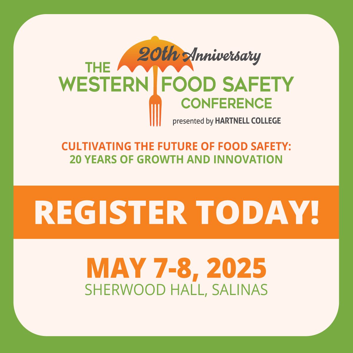 azleafygreens's tweet image. Just two short weeks until the Western Food Safety Conference in Salinas, CA. Expect some great content and networking. Learn more at: thewesternfoodsafetyconference.com