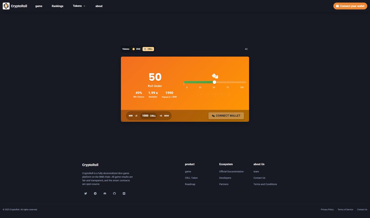 CryptoRoll_'s tweet photo. 🎮 Our game interface is ready — CryptoRoll is about to launch. Get ready to roll! https://t.co/A9th4wCM4R