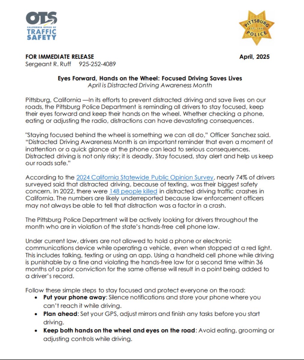 Pittsburg Police Department, California tweet media