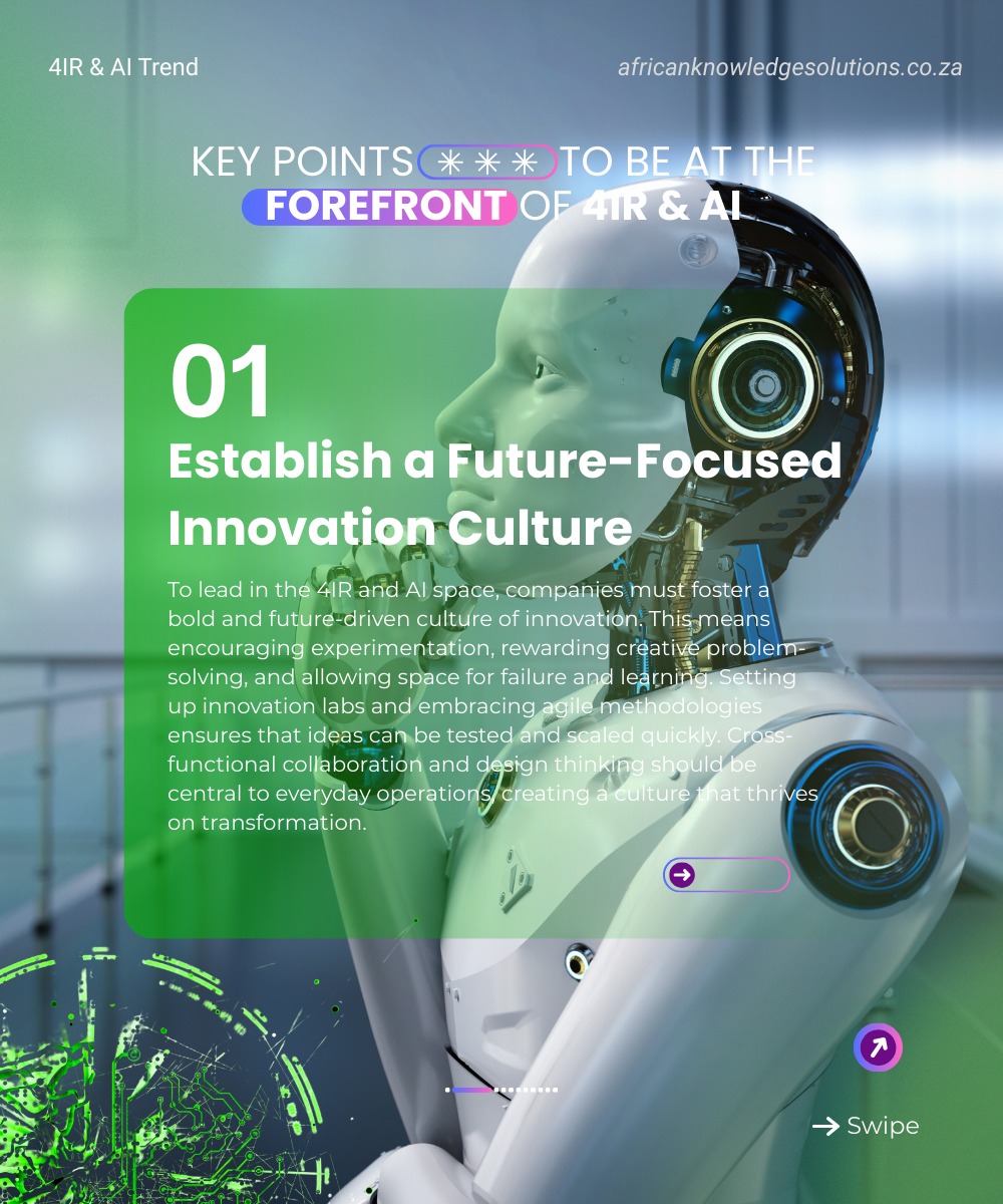 Africanks's tweet image. 🚀 Is Your Business Ready for the 4th Industrial Revolution?
The future is here, and it's driven by AI, automation, and intelligent systems.

#4IR #ArtificialInteligence #africanknowledgesolutions #DigitalTransformation #InnovationAfrica