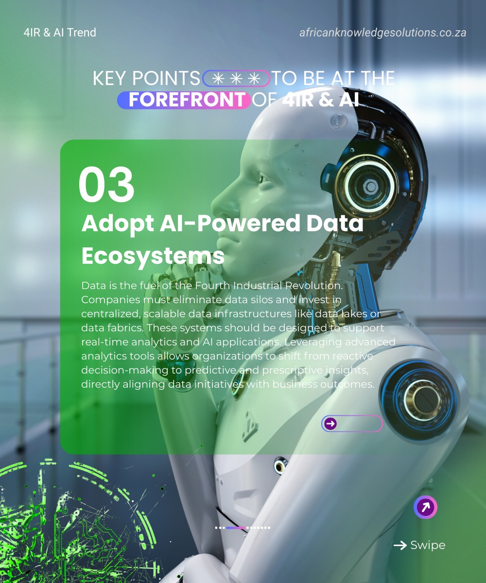 Africanks's tweet image. 🚀 Is Your Business Ready for the 4th Industrial Revolution?
The future is here, and it's driven by AI, automation, and intelligent systems.

#4IR #ArtificialInteligence #africanknowledgesolutions #DigitalTransformation #InnovationAfrica