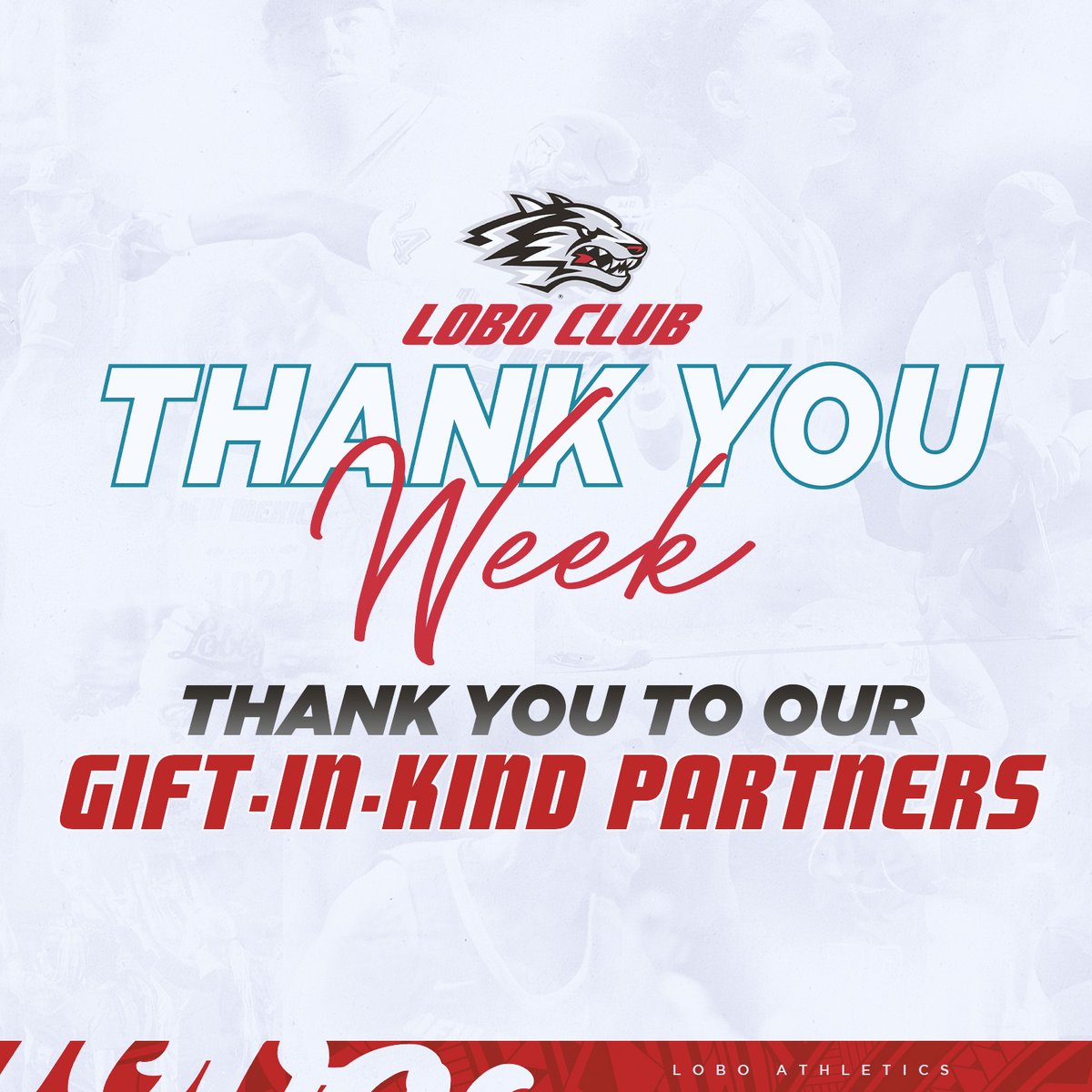 Thank you for the incredible support you provide to Lobo Athletics through your generous gifts in kind!

Each donation, no matter the form, helps create an atmosphere of excellence within our athletic programs! 
From fueling our teams to offering transportation and
