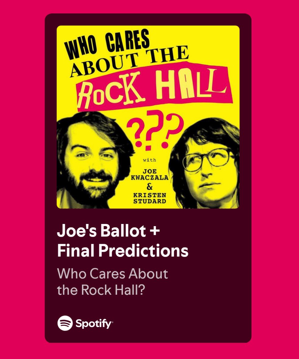 the 2025 rock hall inductees will be revealed this sunday on american idol! as always, we suggest you listen to US reveal them instead. but before then, check out joe’s final predictions in this week’s episode

apple: podcasts.apple.com/us/podcast/who…

spotify: open.spotify.com/episode/5EmlSG…