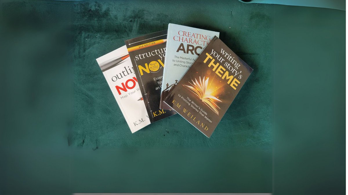 KMWeiland's tweet image. Ready to write your novel? 📚✨

Grab the ultimate toolkit:  
📝 *Outlining Your Novel*  
🖋️ *Structuring Your Novel*  
💡 *Creating Character Arcs*  
🎯 *Writing Your Story’s Theme*

Everything you need to craft your story! 👉kmweilandstore.com/collection/e-b…

#WritingTools #NovelWriting