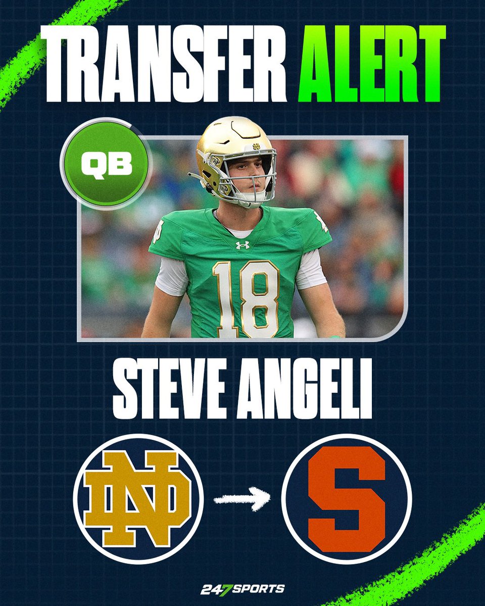 McAllisterMike1's tweet photo. BREAKING: Notre Dame QB Steve Angeli has committed to Syracuse football. Details in the link below ⬇️

🔗: https://t.co/20xM5lM1LN https://t.co/RRTg7vG1xs