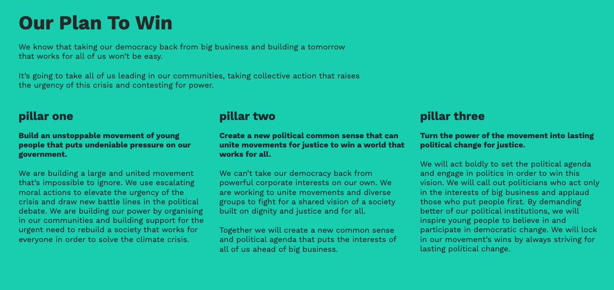 Just a snapshot from their 'about' page to get a sense of things. Fighting colonisation, white supremacy and capitalism and patriarchy are part of it. 

"Taking our democracy back from big business."

Kinda odd for an outfit trying to save Rio Tinto's aluminium holdings. 5/