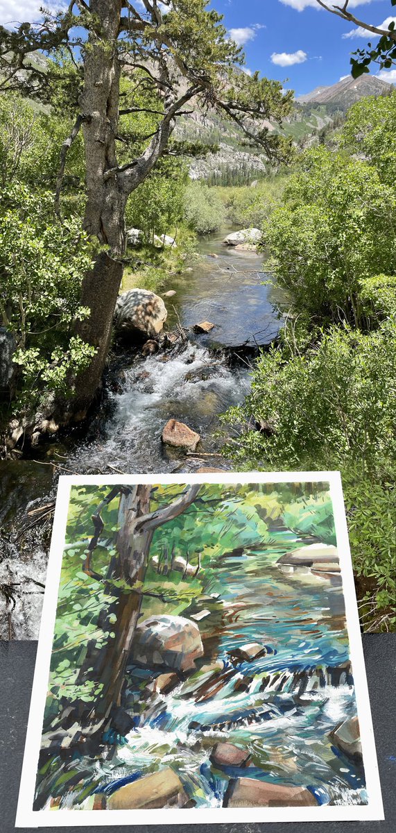 garygeraths's tweet image. Was up in the eastern Sierras Nevada mountains wandering up and down steam beds and mountain trails luging around my painting gear and slopping gouache paint onto panels. Had a great time.