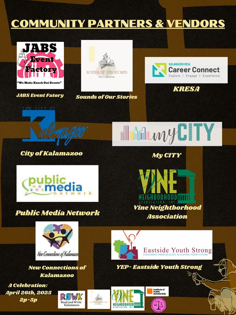 ReadWriteKzoo's tweet image. Shoutout to our amazing community partners &amp;amp; info tables!
We’re so grateful for the local artists, makers, and orgs showing up to support and celebrate with us on April 26th! Come vibe, shop, and connect with folks who help our community thrive.